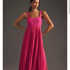 Mare Mare  x Anthropologie Pink pleated dress with sweater tank top